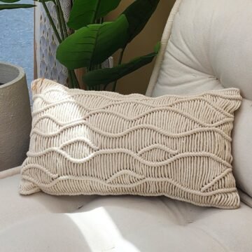 Offwhite Wavy Cushion
