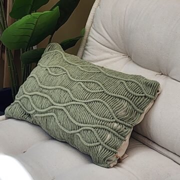 Olive Wavy Cushion