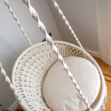 Square Circle Macrame Swing