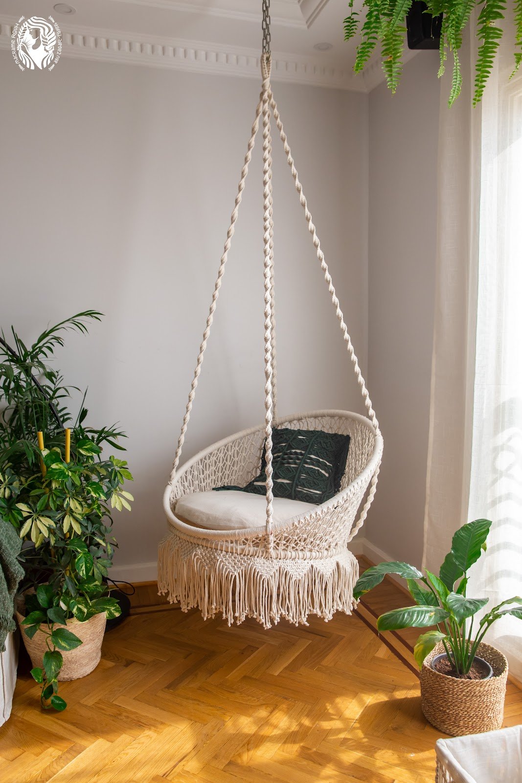 Net Circle Macrame Swing