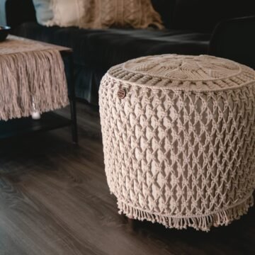 Large Macrame Puff